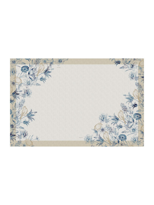Saint Clair Τραπεζομάντηλο Αλέκιαστο Beige-blue 145x220εκ.