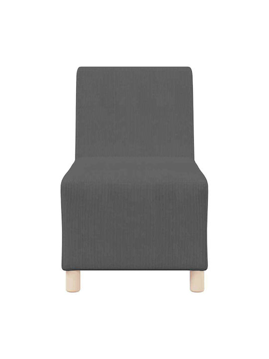 Vidaxl Комплект За Холна Гарнитура 3 Бройки Тъмносив 55 X 74 X 82 См Велюр