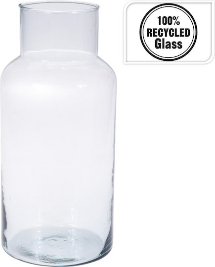 JK Home Decoration Glass Vase Transparent 16xH30cm