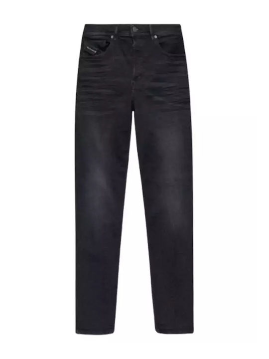 Ανδρικό Παντελόνι Τζιν με Regular Tapered Εφαρμογή Black