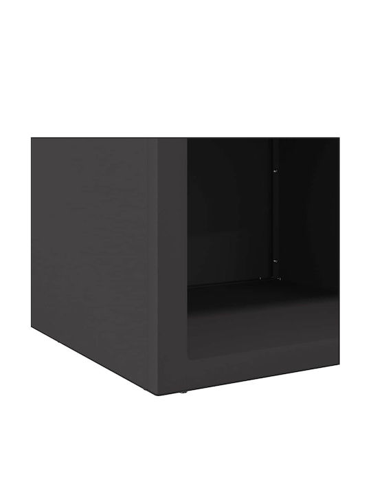 vidaXL Kamin Draußen Metallisch Schwarz 50x50x40cm