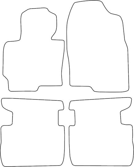 Set Covorașe Velur Potrivire Mazda CX-5 I 2012-2017 Margine Roșie