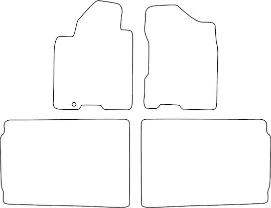 Set Velour Mats Matching Nissan Titan 2003-2015 Black Edging