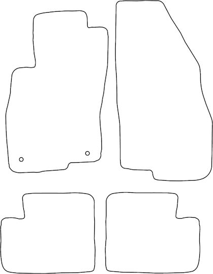 Set Covorașe Auto Velur Potrivite Fiat Linea 2007-2015 Margine Neagră