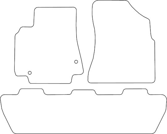 Set Velour Mats Matching Peugeot Partner Tepee 2008-2018 Blue Edging