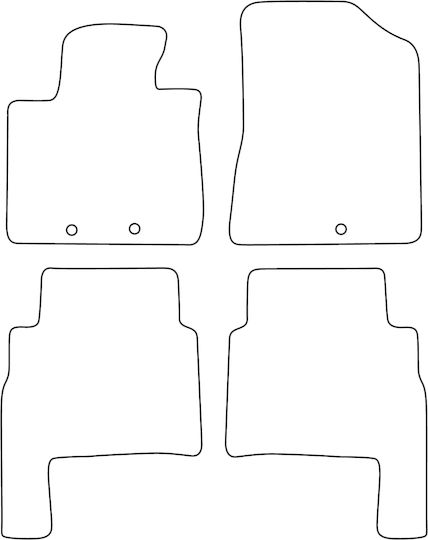Set Velour Mats Matching Kia Sorento Ii Last Production Year 2014-2015 Blue Edging