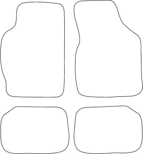 Complete Set Velour Floor Mats Kia Shuma 1997-2001 Red Edging