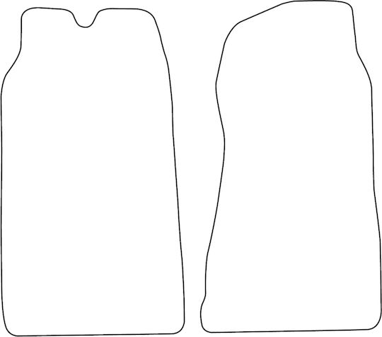 Set Veloursmatten Passend Für Ford Transit Ii 2000-2005 Blaue Kante