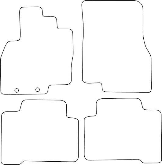 Set Covorașe Velur Potrivite Mitsubishi Grandis 2003-2011 5 Locuri Margine Albastră