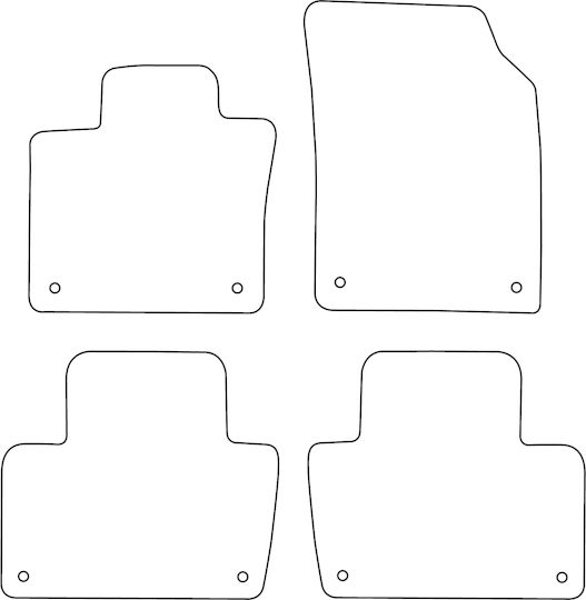 Set Velour Mats Matching Volvo Xc90 Ii 2015 Black Edging