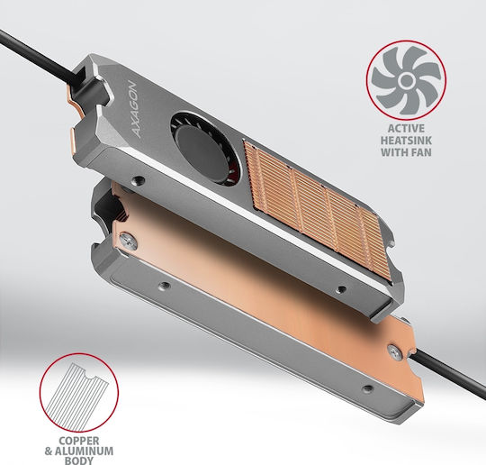 Axagon M.2 SSD Cooling Gray