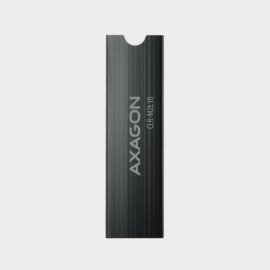 Axagon M.2 SSD-Kühlung 80mm SSD ALU Gehäuse Silikon-Wärmeleitpads Höhe 10mm Schwarze