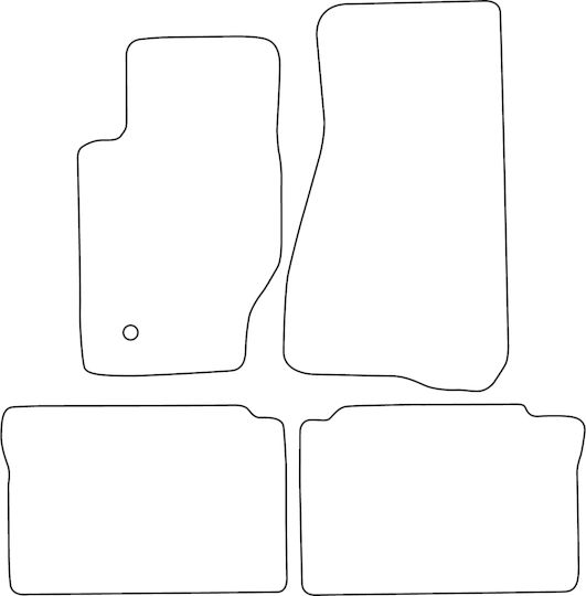 Set Veloursmatten passend für Jeep Grand Cherokee III 2006-2011 Europa Blau Kante