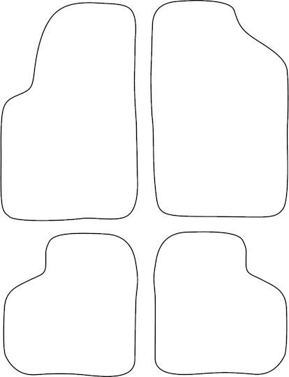 Velours Fußmatten Passend Für Citroen Xsara 1997-2004 Blaue Kante