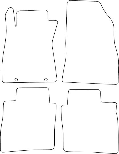 Set Velour Fußmatten Für Nissan Pulsar Ii C13 2014-2018 Mit Blauer Kante