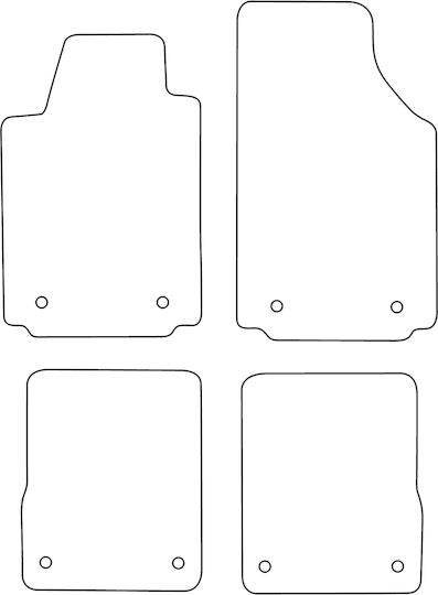 Set Velours Fußmatten Für Audi A2 1999-2005 Schwarz Kante