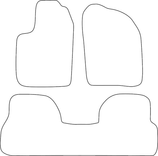 Set Covorașe Velur Potrivite Renault Scenic I 1996-2003 Margine Neagră