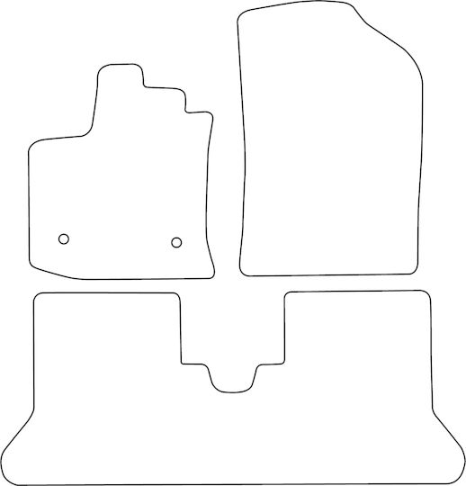 Set Velour Mats Matching Dacia Dokker 2012-2021 5-seat Blue Edging