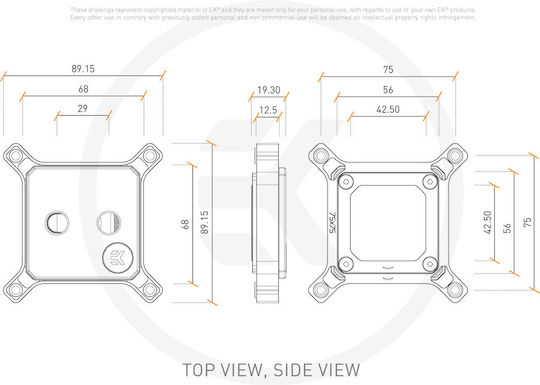 Ekwb Cpu Block Ek-quantum Magnitude Full Nickel For Intel Sockets 1700 CPU Water Block Magnitude - 1700 Full Nickel Silver