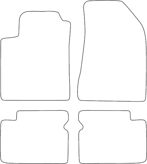 Set Velour Mats Matching Lancia Delta 2007-2014 Black Edging