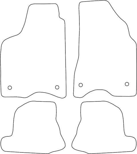 Set Velour Mats Matching Seat Arosa 1997-2005 Black Edging