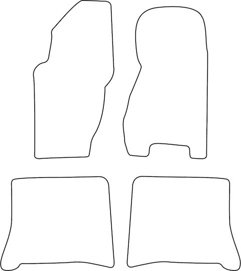 Set Covorașe Auto Velur Compatibile Jeep Grand Cherokee Ii 1998-2005 Margine Neagră
