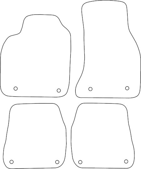 Set Velours Fußmatten Passend Für Audi Rs6 Ii C5 2002-2005 Mit Blauer Kante