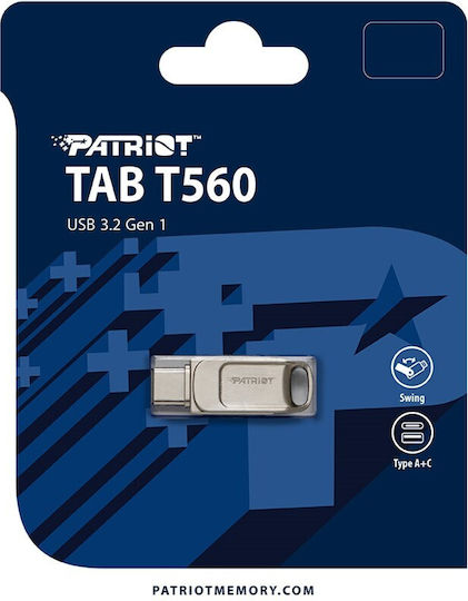 Patriot 128GB USB 3.2 Стик с връзка USB-A & USB-C Златист