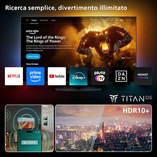 Philips Smart Television 65" 4K UHD QLED PUS7810 HDR (2025)