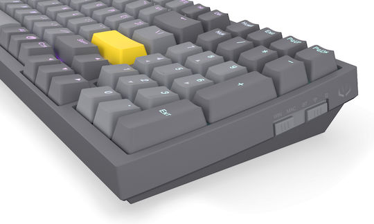 Endorfy EY5A124 Ασύρματο Gaming Μηχανικό Πληκτρολόγιο με Gateron Yellow διακόπτες και RGB φωτισμό (Αγγλικό US) Γκρι