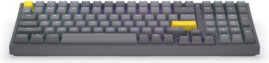 Endorfy EY5A124 Ασύρματο Gaming Μηχανικό Πληκτρολόγιο με Gateron Yellow διακόπτες και RGB φωτισμό (Αγγλικό US) Γκρι