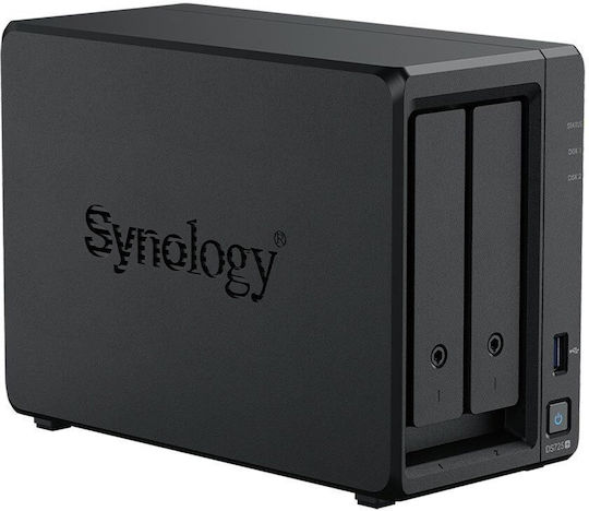 Synology DiskStation NAS Tower με 2 θέσεις για HDD/M.2/SSD και 2 θύρες Ethernet