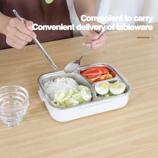 Uncle George Microwave Plastic Lunch Box Beige 1300ml