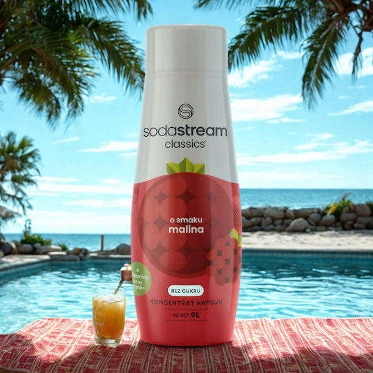 Sodastream Syrup Σόδα Raspberry με Ανθρακικό, Χωρίς Ζάχαρη σε Κουτί 2x250ml