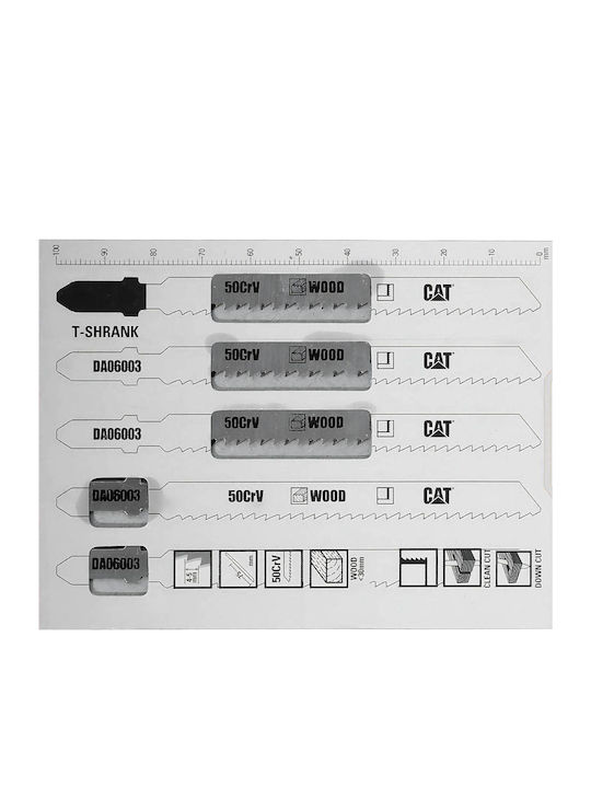 CAT 02-3446 Λάμες για Ξύλο 115mm 5τμχ