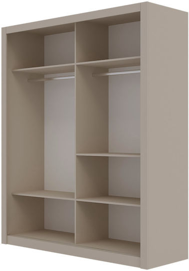Ușă dublă Dulap de Haine Glisare Reflex Cashmere 180x60x215cm
