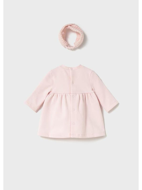 Mayoral Children's Dress Small Flowers Baby Pink