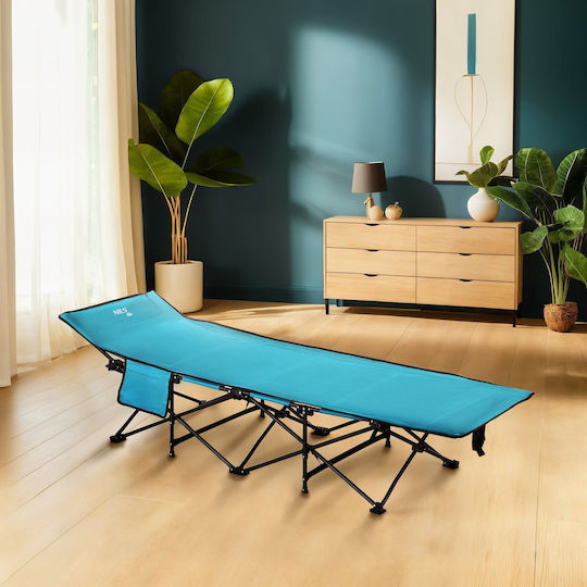 Foldable Guest Bed Without Mattress Single Blue 188x67x38cm