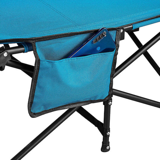 Foldable Guest Bed Without Mattress Single Blue 188x67x38cm