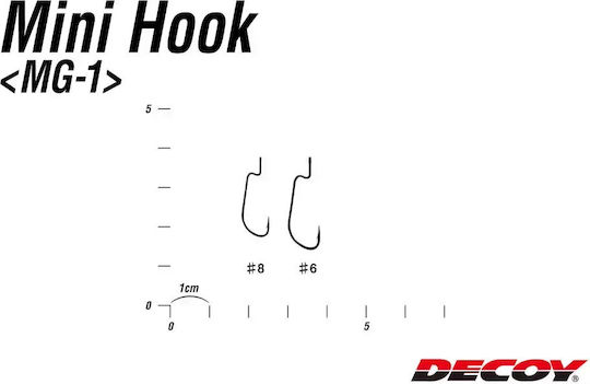 Decoy Mg‑1 Mini Fishing Hook Offset – Ultra‑fine Offset Rockfish & Microworm Rigs No6