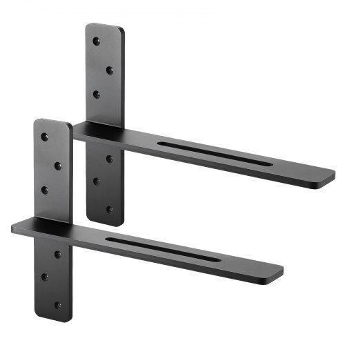 Vevor 2 Pcs Shelf Brackets 16 Inch 406.4 Mm Heavy Duty Floating Shelf Brackets