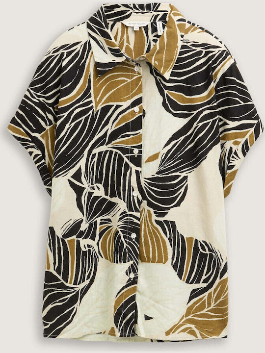 Women's Summer Blouse Linen Black