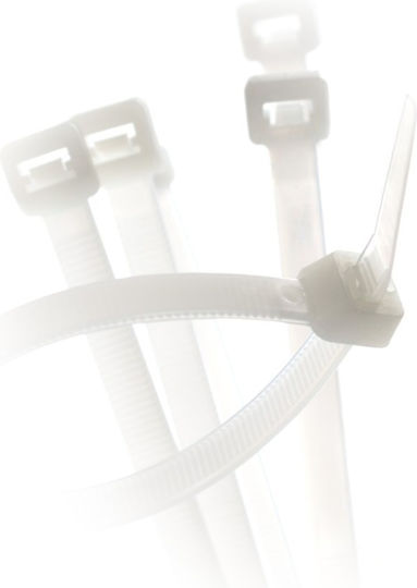 Onnline Пластмасови Кабелни Аксесоари 203mmx3.6mm в Бял Цвят 100 бр HDL087