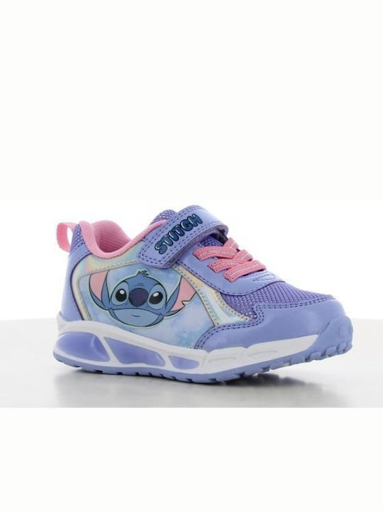 Stitch Kids Sneakers with Scratch & Lights Purple