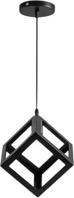 Diamond Adjustable Pendant Light Black with Socket E27 27x27cm