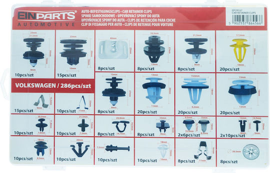 Clips Fasteners Dedicated Vw Set 286 Pcs