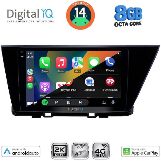 Digital IQ Car Audio System for Kia Niro 2017-2021 (Bluetooth/USB/WiFi/GPS/Apple-Carplay/Android-Auto) with Touch Screen 9"