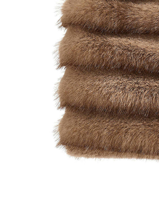 Kids' Fur Sleeveless Brown