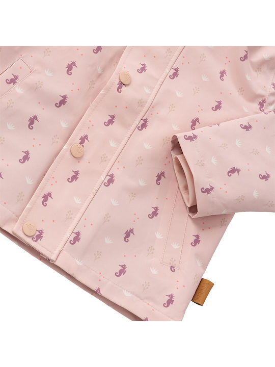 Waterproof Kids' Casual Jacket with Lining Pink