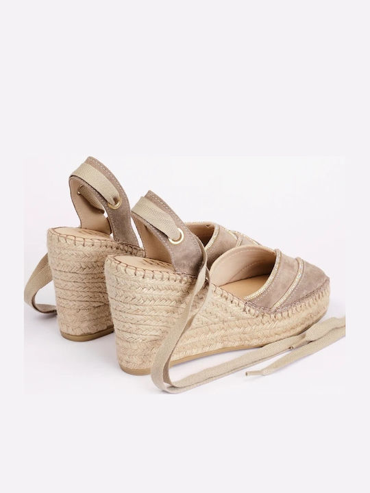 Damenplattformen im Espadrilles-Stil Gray